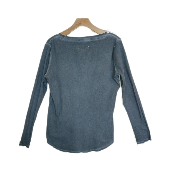 🔴 SALE Rock & Republic Grey Embellished Long Sleeve Shirt - Picture 2 of 7